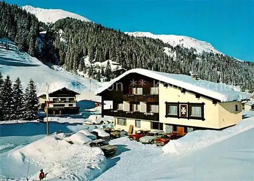 AK / Ansichtskarte Gargellen_Vorarlberg Gaestehaus Pension Haus Wulfenia Wintersportplatz Alpen Gargellen_Vorarlberg