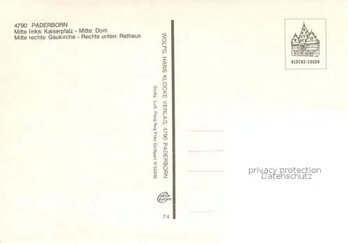 AK / Ansichtskarte Paderborn Kaiserplatz Dom Gaukirche Rathaus Paderborn