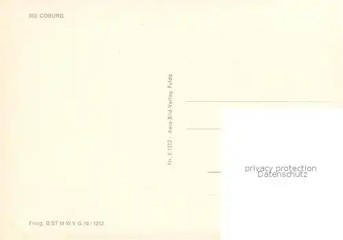 AK / Ansichtskarte Coburg Fliegeraufnahme Coburg