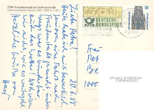 AK / Ansichtskarte Freudenstadt Fliegeraufnahme Freudenstadt