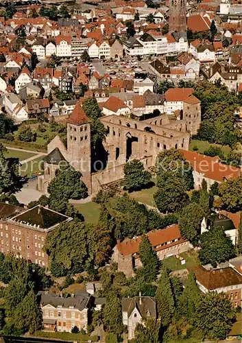 AK / Ansichtskarte Bad_Hersfeld Fliegeraufnahme Fuldatal Stiftsruine Bad_Hersfeld