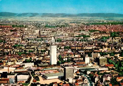 AK / Ansichtskarte Frankfurt_Main Fliegeraufnahme Henninger Turm Dom Frankfurt Main