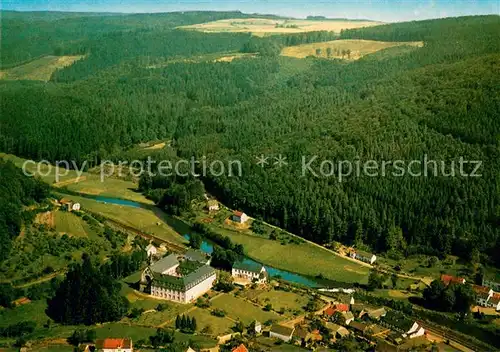 AK / Ansichtskarte St_Thomas_Eifel Fliegeraufnahme Gasthaus Pension Peter Erasmy St_Thomas_Eifel