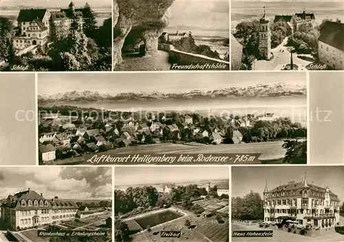 AK / Ansichtskarte Heiligenberg_Baden Schloss Freundschaftshoehle Krankenhaus Erholungsheim Freibad Heiligenberg_Baden