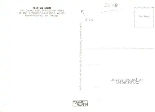 AK / Ansichtskarte Blankenrath Pension Stein Blankenrath