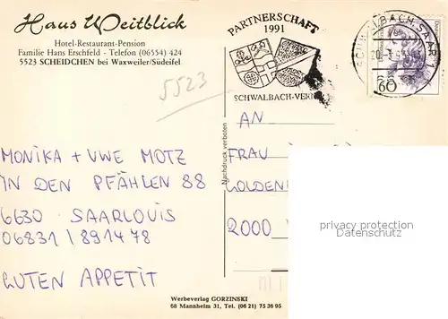 AK / Ansichtskarte Scheidchen Haus Weitblick Scheidchen