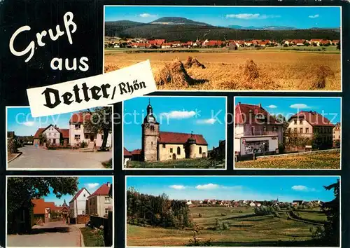 AK / Ansichtskarte Detter Panorama Kirche Ortsansichten Detter