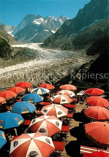 AK / Ansichtskarte Gletscher Mont Blanc Mer de Glace Grandes Jorasses  