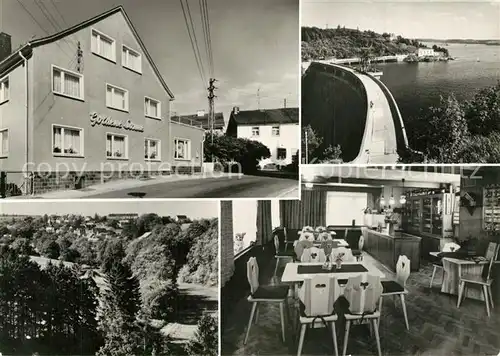 AK / Ansichtskarte Remptendorf Gasthaus Goldene Sonne Staudamm Remptendorf