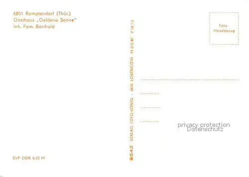AK / Ansichtskarte Remptendorf Gasthaus Goldene Sonne Staudamm Remptendorf