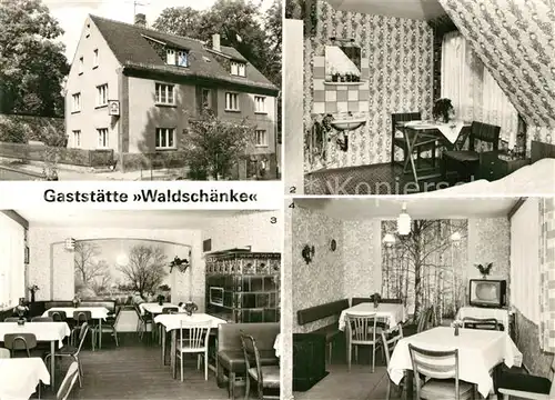 AK / Ansichtskarte Ruedigsdorf Gaststaette Waldschaenke Gaestezimmer Gaststube Aufenthaltsraum Ruedigsdorf