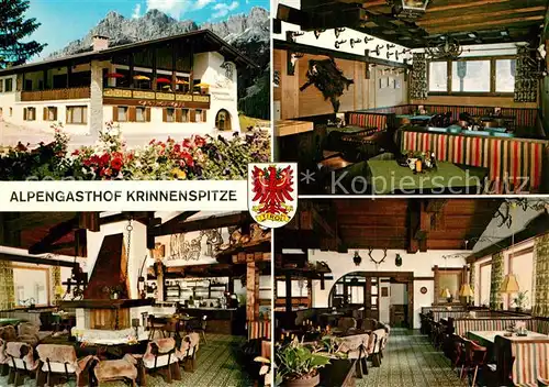AK / Ansichtskarte Nesselwaengle_Tirol Alpengasthof Krinnenspitze Restaurant Kaminzimmer Nesselwaengle_Tirol