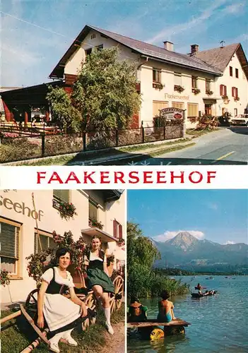 AK / Ansichtskarte Faak_am_See_Finkenstein Gasthof Pension Faakerseehof Badesteg Alpenblick Faak_am_See_Finkenstein