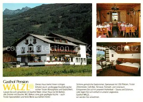 AK / Ansichtskarte Lans_Tirol Gasthof Pension Walzl Gastraum Fremdenzimmer Lans_Tirol