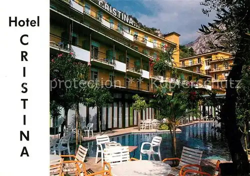 AK / Ansichtskarte Limone_sul_Garda Hotel Cristina Swimming Pool Limone_sul_Garda