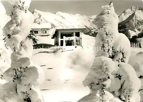 AK / Ansichtskarte Mayrhofen_Zillertal Skigebiet Penken mit Haus Bergrast und Brandbergkolm Winterimpressionen Mayrhofen_Zillertal