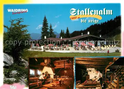 AK / Ansichtskarte Waidring_Tirol Hotel Waidringerhof und Stallenalm Gaststaette Kaminzimmer Waidring Tirol