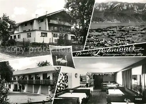 AK / Ansichtskarte Hipping_St_Georgen Gesamtansicht mit Alpenpanorama Pension Lohninger Hipping_St_Georgen