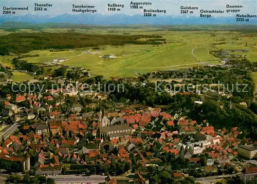 AK / Ansichtskarte Kaufbeuren Fliegeraufnahme mit Alpen Kaufbeuren