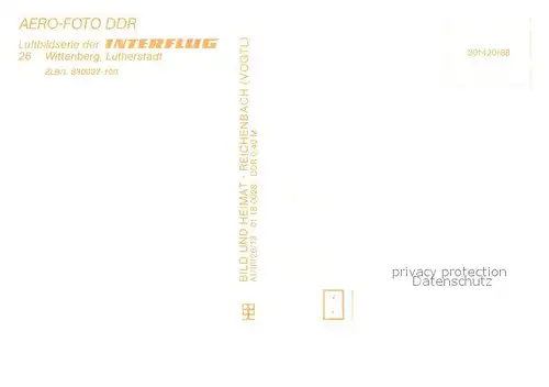 AK / Ansichtskarte Wittenberg_Lutherstadt Fliegeraufnahme Wittenberg_Lutherstadt