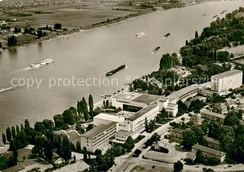 AK / Ansichtskarte Bonn_Rhein Fliegeraufnahme Rhein Bundeshaus Bonn_Rhein