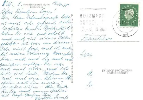 AK / Ansichtskarte Bonn_Rhein Fliegeraufnahme Rhein Bundeshaus Bonn_Rhein