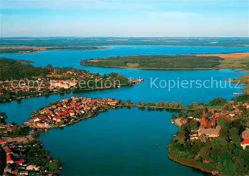AK / Ansichtskarte Malchow Fliegeraufnahme Insel im Fleesensee Malchow