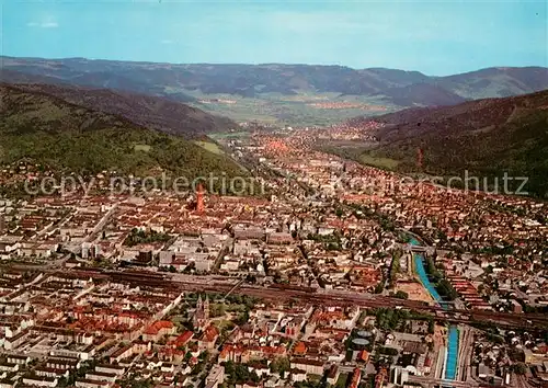 AK / Ansichtskarte Freiburg_Breisgau Fliegeraufnahme Freiburg Breisgau