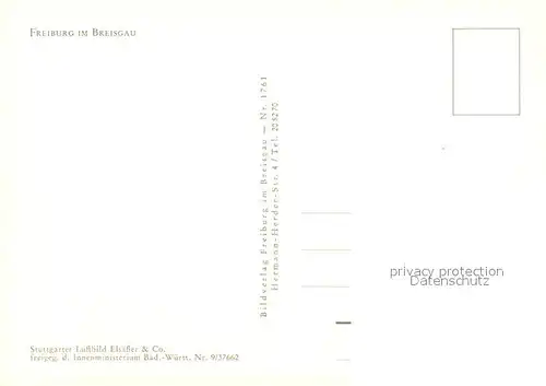 AK / Ansichtskarte Freiburg_Breisgau Fliegeraufnahme Freiburg Breisgau