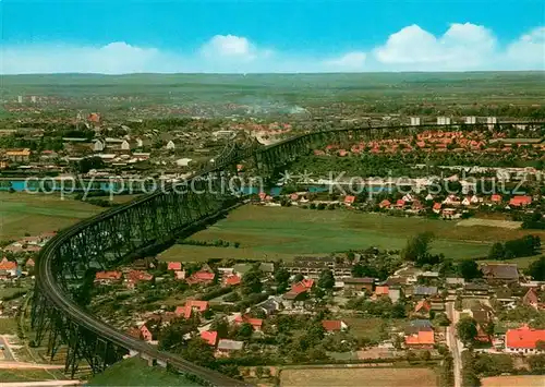 AK / Ansichtskarte Rendsburg Fliegeraufnahme Hochbr?cke ?ber Nord Ostsee Kanal Rendsburg