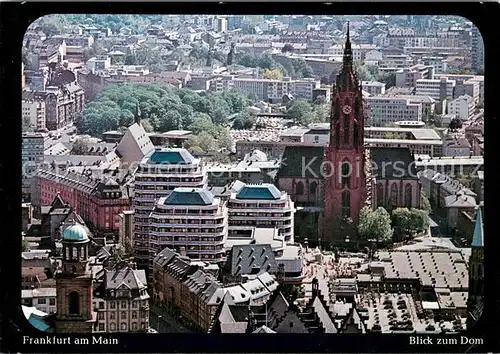 AK / Ansichtskarte Frankfurt_Main Fliegeraufnahme mit Dom  Frankfurt Main