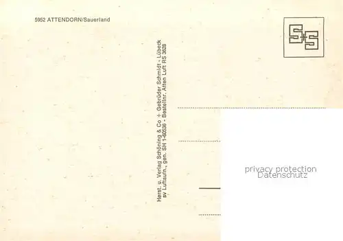 AK / Ansichtskarte Attendorn Fliegeraufnahme Attendorn