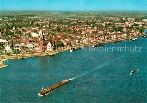AK / Ansichtskarte Emmerich_Rhein Fliegeraufnahme Rheinpartie Emmerich Rhein