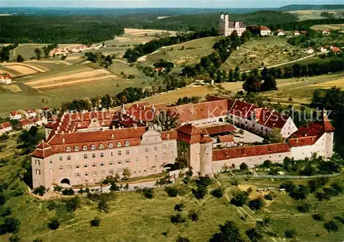 AK / Ansichtskarte Ellwangen_Jagst Fliegeraufnahme Wallfahrtskirche Sch?nenberg Ellwangen_Jagst