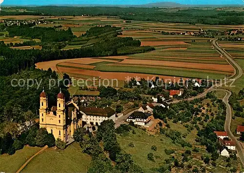 AK / Ansichtskarte Ellwangen_Jagst Fliegeraufnahme Wallfahrtskirche Sch?nenberg Ellwangen_Jagst
