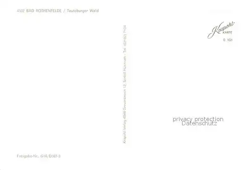 AK / Ansichtskarte Bad_Rothenfelde Fliegeraufnahme Teutoburger Wald Bad_Rothenfelde