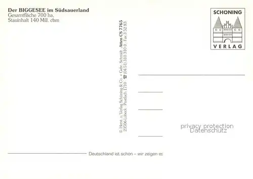 AK / Ansichtskarte Attendorn Biggesee Fliegeraufnahme Attendorn