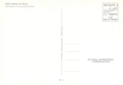 AK / Ansichtskarte Bonn_Rhein Fliegeraufnahme M?nster Kirche  Bonn_Rhein