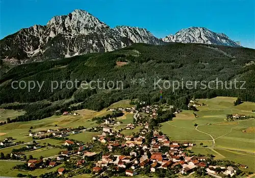 AK / Ansichtskarte Aufham_Anger Fliegeraufnahme Hochstaufen Zwiesel Aufham Anger