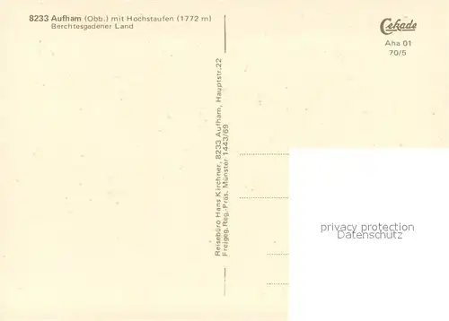 AK / Ansichtskarte Aufham_Anger Fliegeraufnahme Hochstaufen Aufham Anger