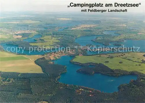 AK / Ansichtskarte Thomsdorf_Boitzenburger_Land Fliegeraufnahme Campingplatz am Dreetzsee  Thomsdorf_Boitzenburger