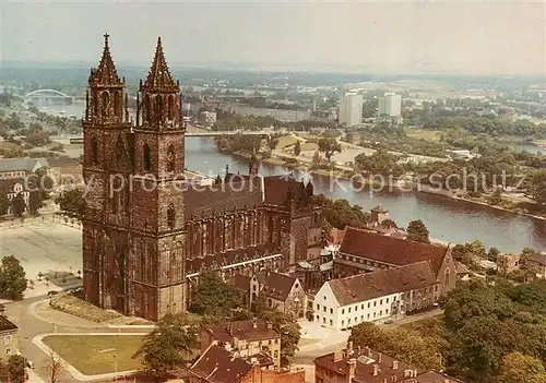 AK / Ansichtskarte Magdeburg Dom Fliegeraufnahme Magdeburg