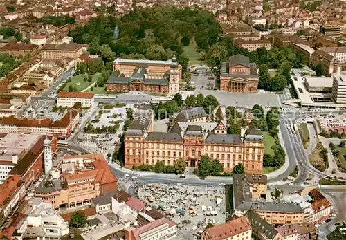 AK / Ansichtskarte Darmstadt Marktplatz Schloss Fliegeraufnahme Darmstadt