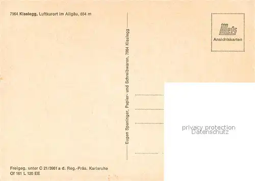 AK / Ansichtskarte Kisslegg Fliegeraufnahme Kisslegg