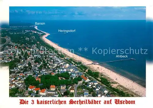 AK / Ansichtskarte Insel_Usedom Fliegeraufnahme Insel Usedom