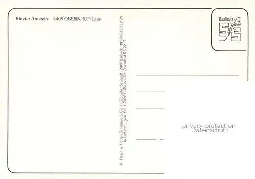 AK / Ansichtskarte Obernhof_Lahn Kloster Arnstein Fliegeraufnahme Obernhof_Lahn