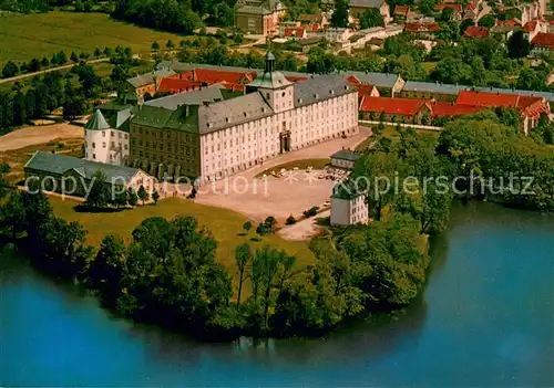 AK / Ansichtskarte Schleswig_Schlei Schloss Gottorf Burgsee Fliegeraufnahme Schleswig_Schlei