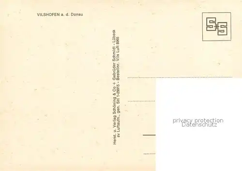 AK / Ansichtskarte Vilshofen_Donau Fliegeraufnahme Vilshofen Donau