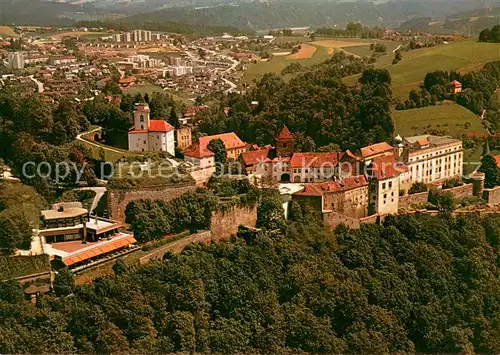 AK / Ansichtskarte Passau Fliegeraufnahme Veste Oberhaus mit Grubweg Passau