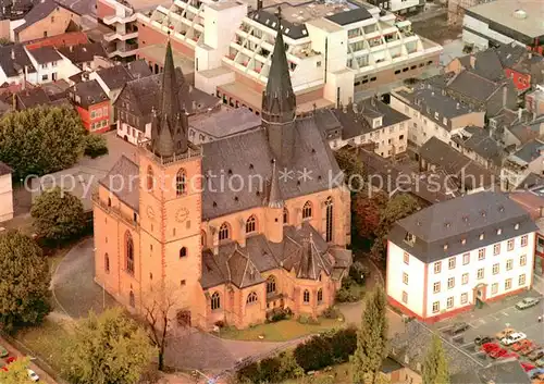 AK / Ansichtskarte Bingen_Rhein Fliegeraufnahme Basilika St. Martin Bingen Rhein